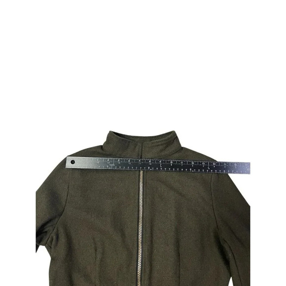 Gothic Punk Military Long Coat Jacket Small Olive Green Convertible Cosplay - Picture 10 of 13